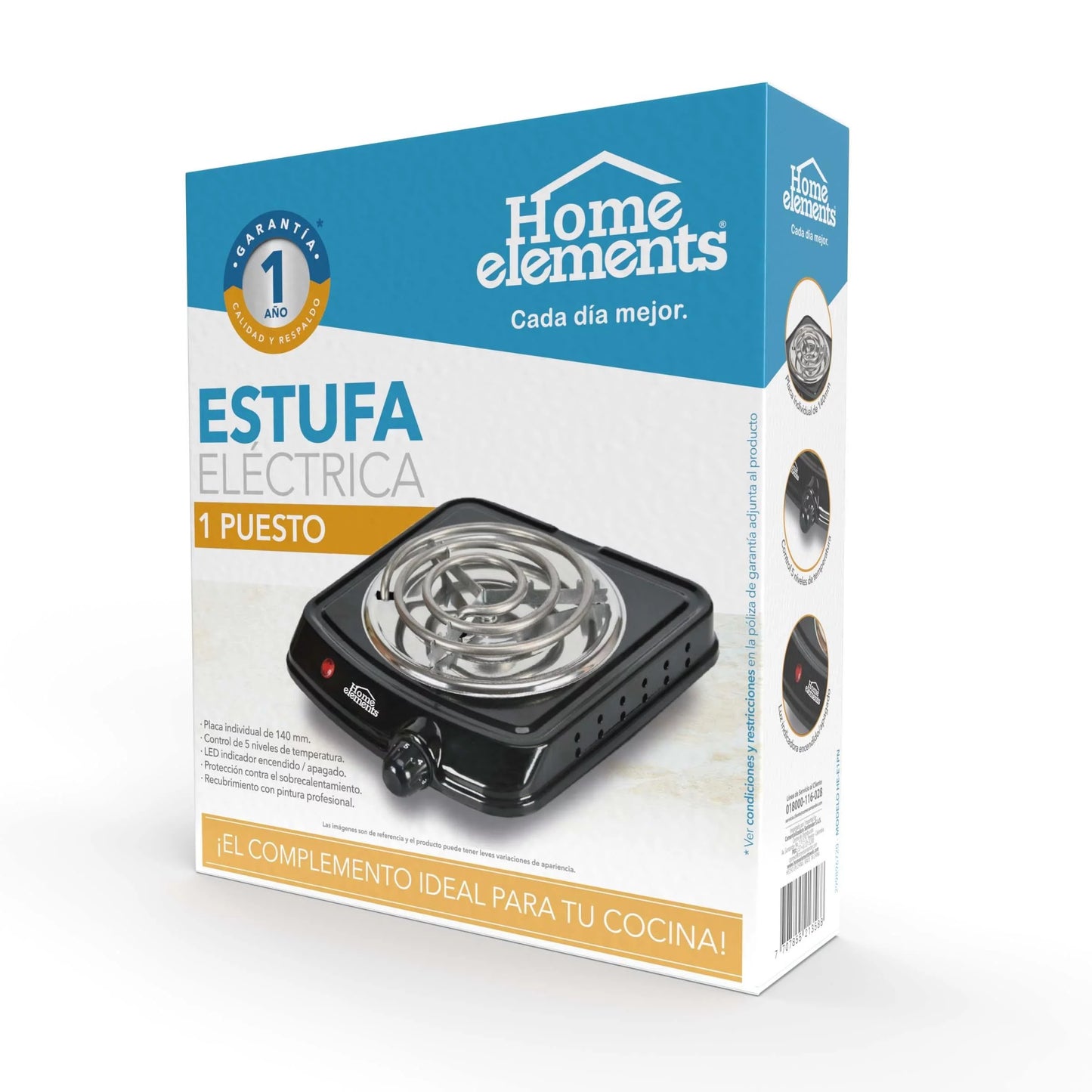 Estufa Eléctrica 1 Puesto Home Elements
