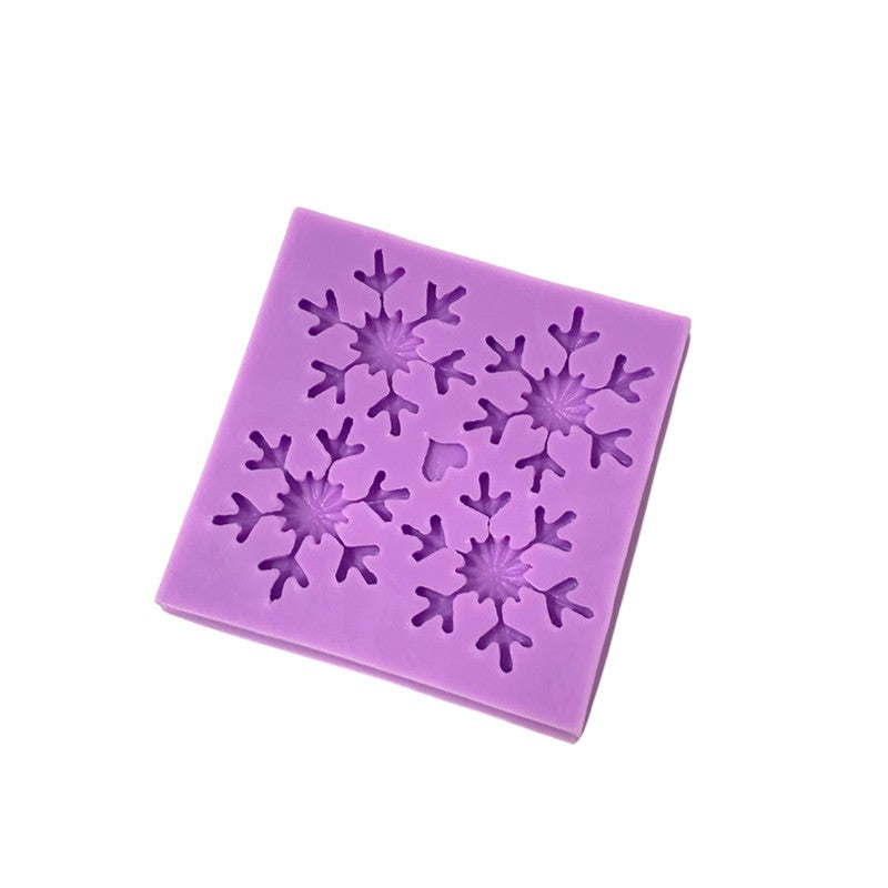 Molde Silicona Copo de Nieve x4cav