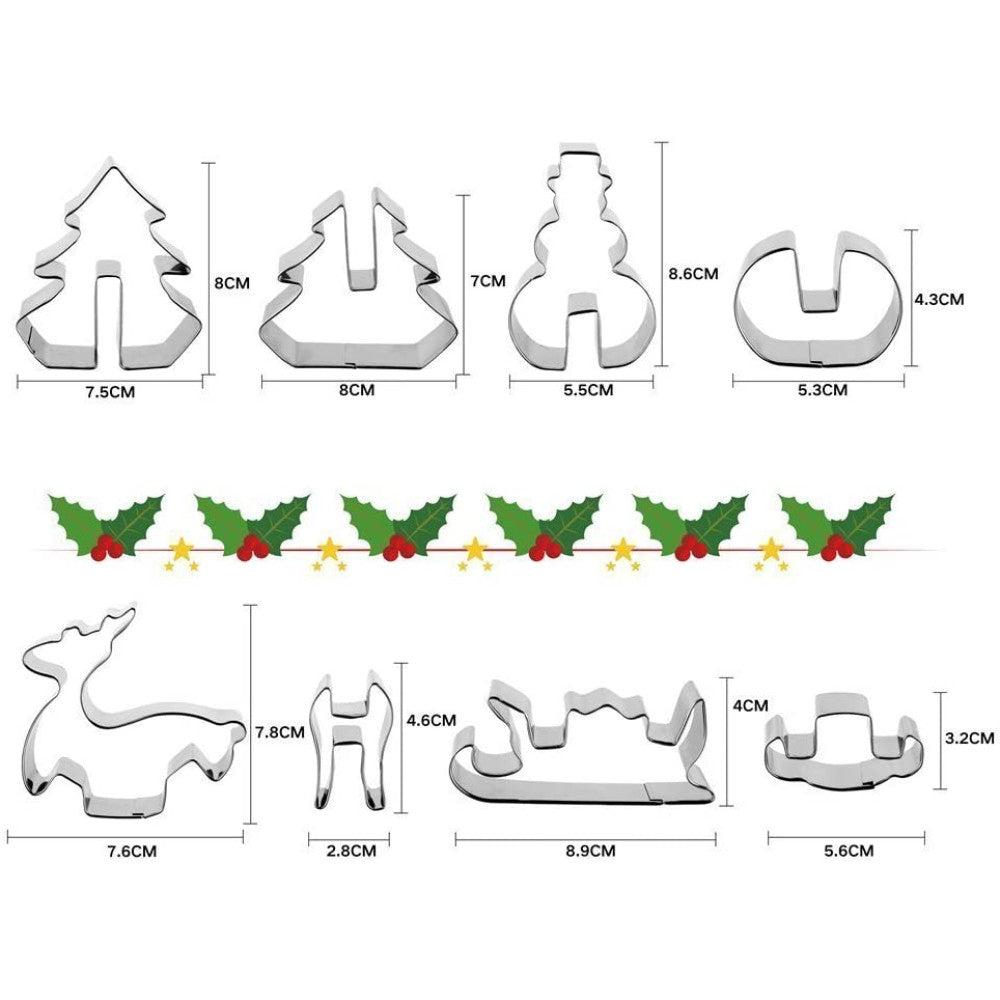 Juego de Cortadores Navideños 3D x8und