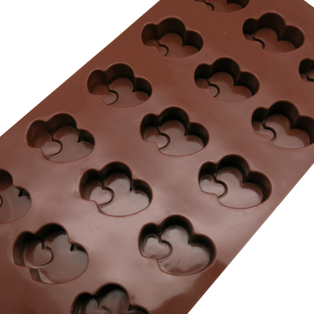 Molde Silicona Corazón Doble x15cav