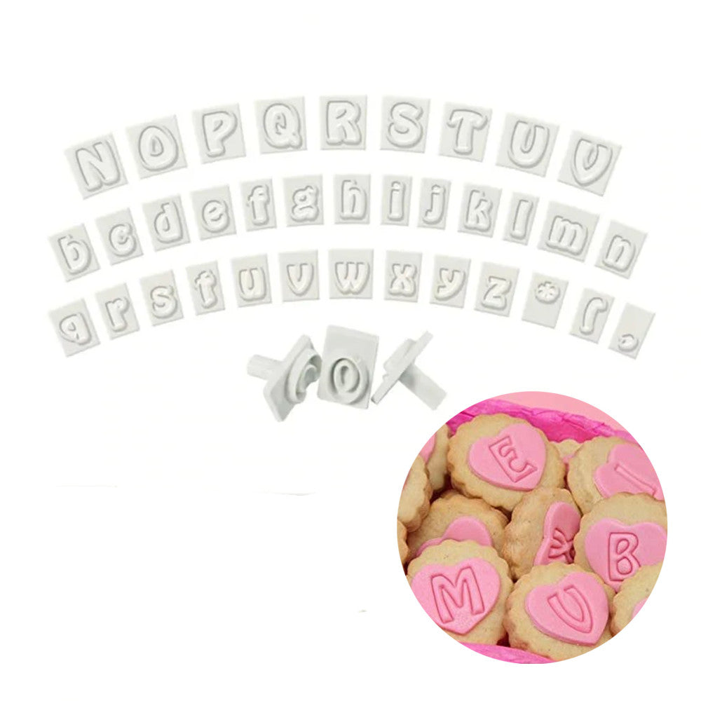 Set Cortador Plástico Letras Minúscula/Mayúscula