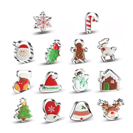 Set Cortadores Metálicos Navideños x14 Piezas
