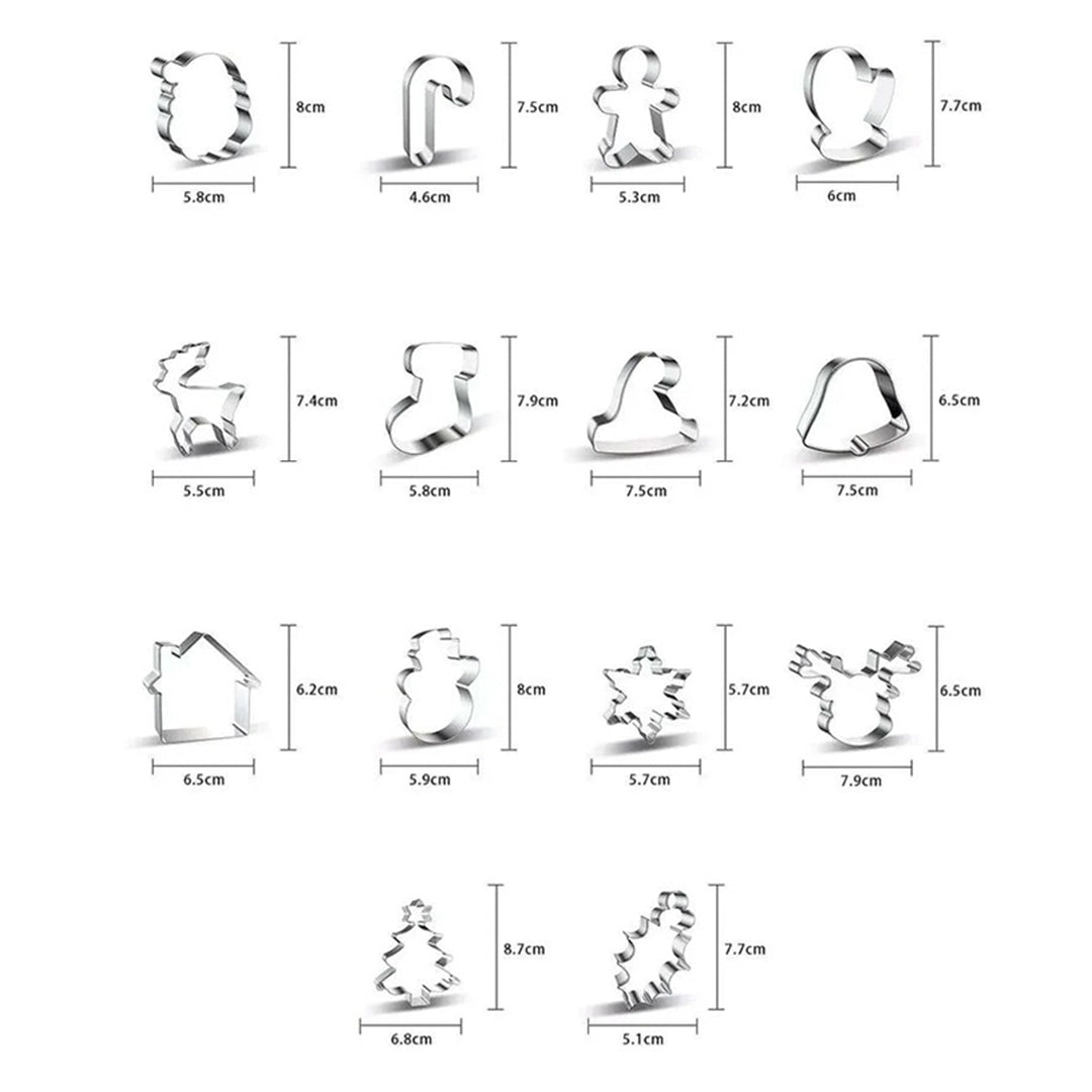 Set Cortadores Metálicos Navideños x14 Piezas
