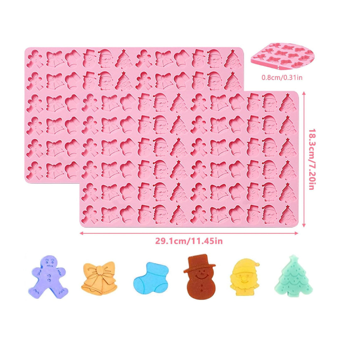 Molde Silicona Figuras Navidad x72cav
