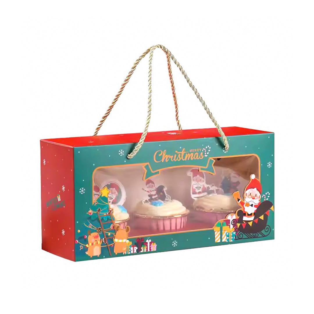 Caja Navidad Cupcake x3cav (22x15x4cm)