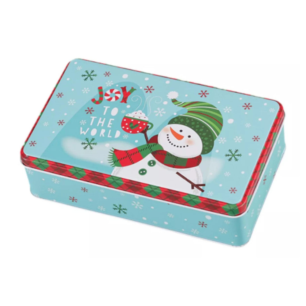 Caja Metálica Rectangular Navideña 19x11.2x5cm