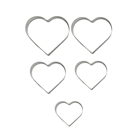 Set Cortador Metálico Corazón x5und