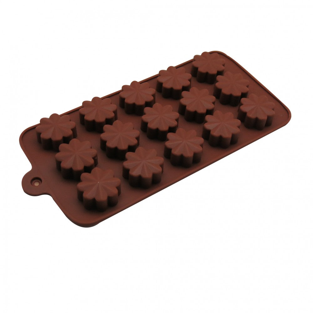 Molde Silicona Mini Choco Florecitas x15cav