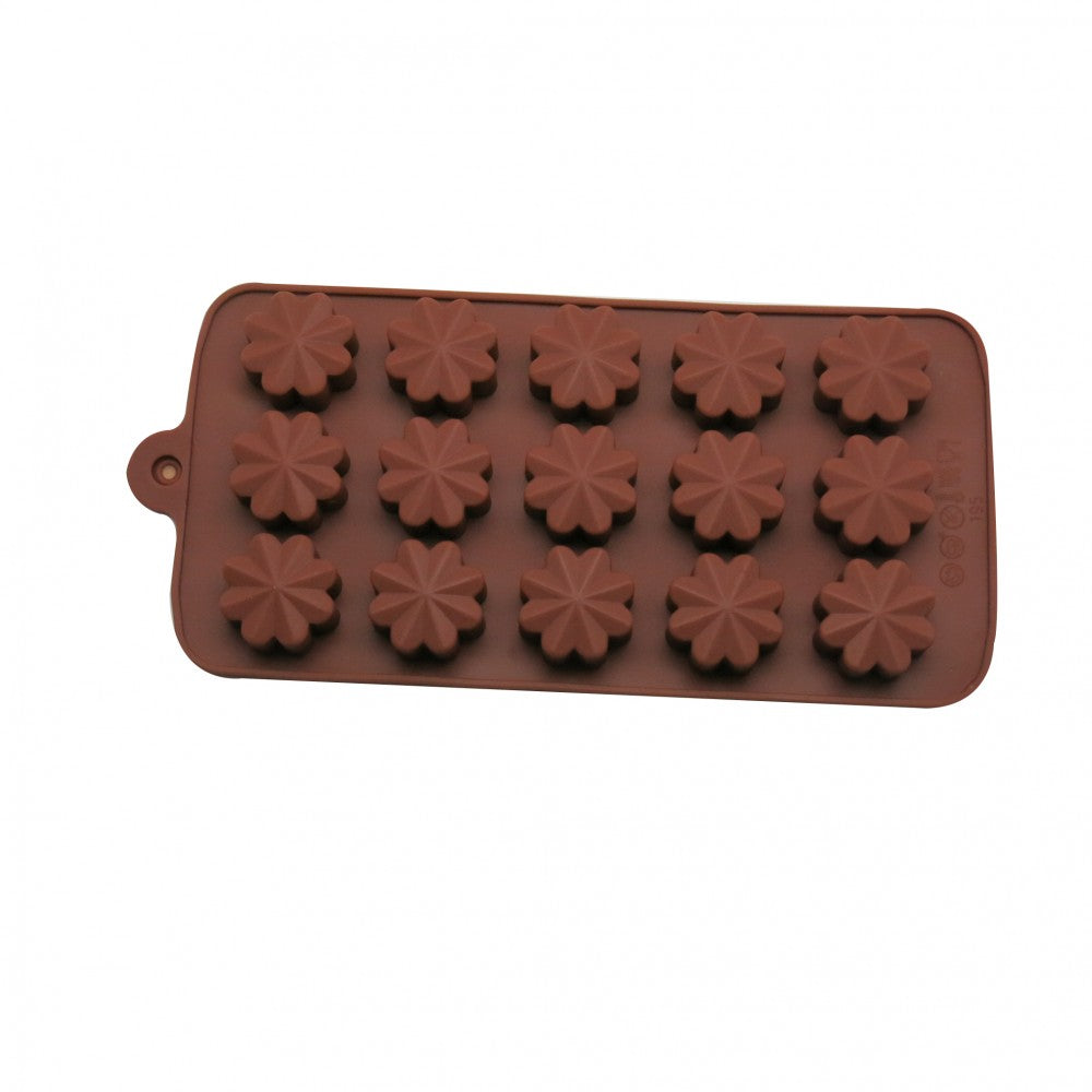 Molde Silicona Mini Choco Florecitas x15cav