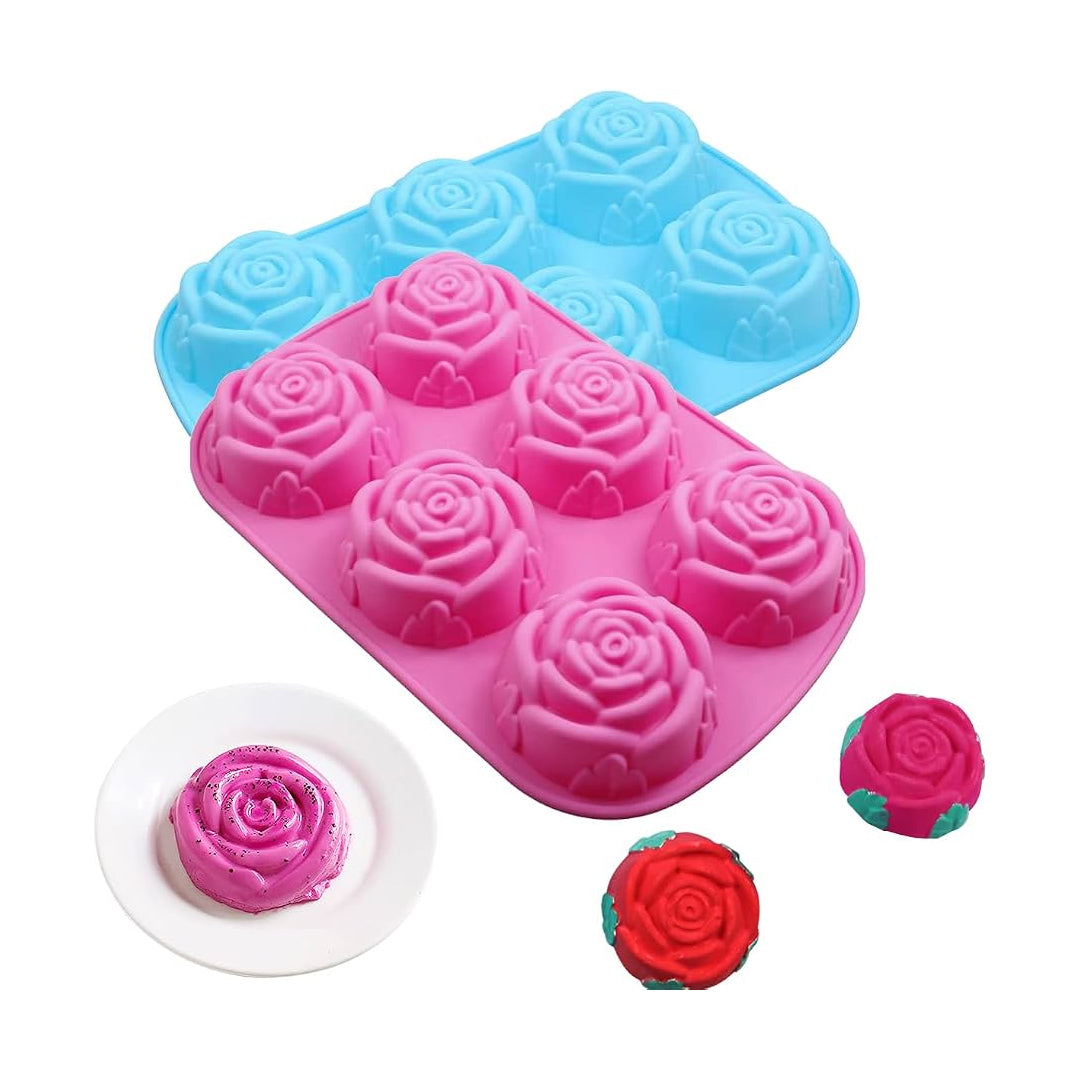 Molde Silicona Rosas Agua x6cav