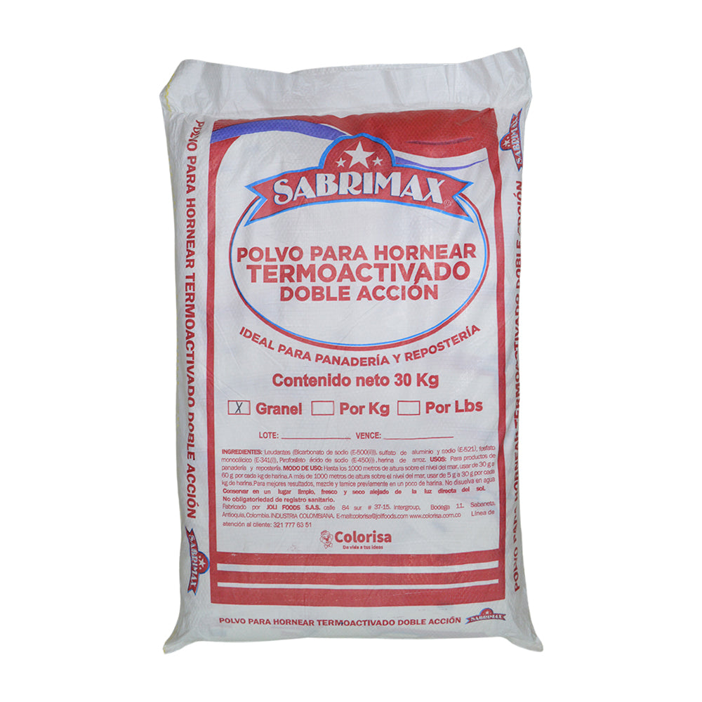 Polvo para Hornear Doble Acción Sabrimax x30kg