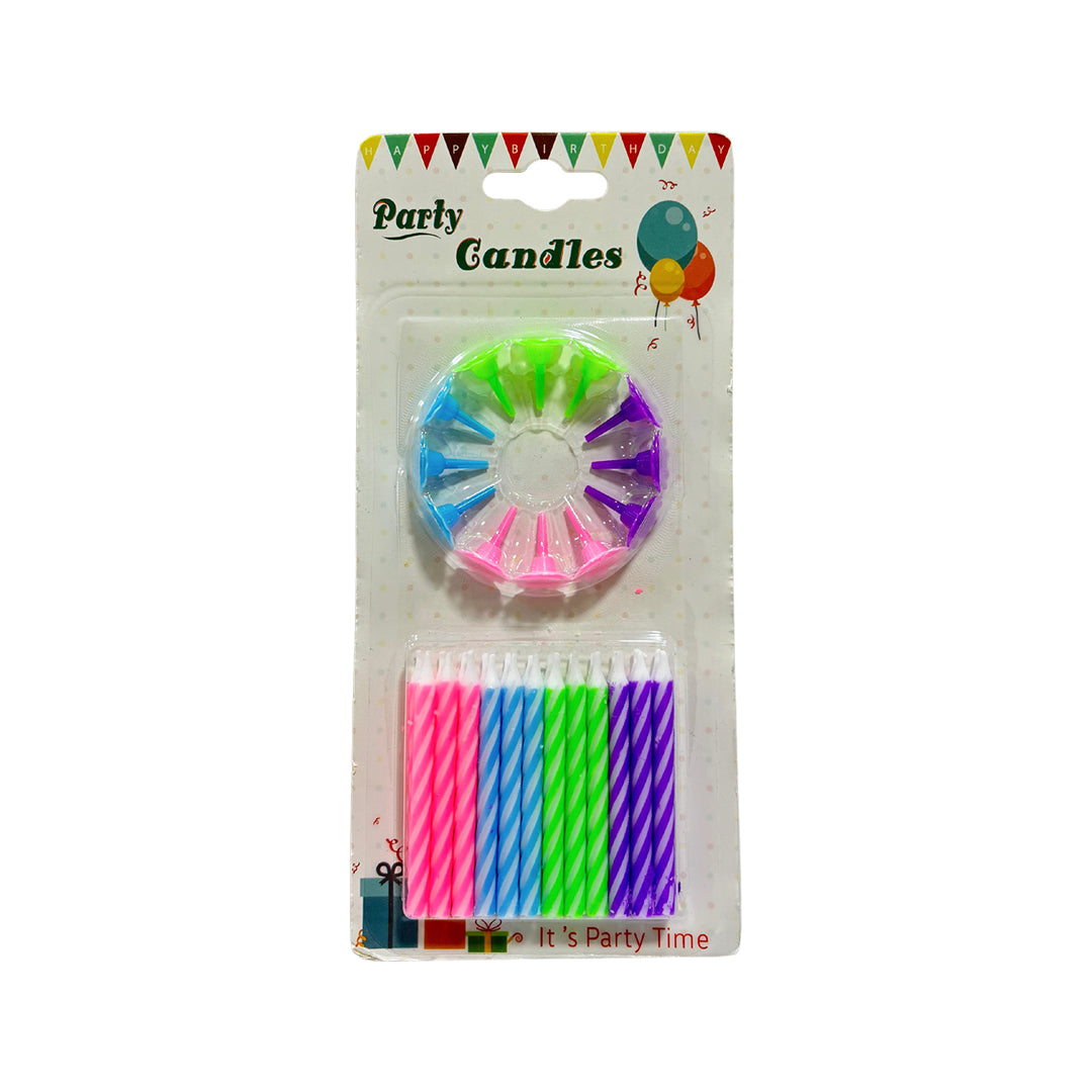 Vela Palito Neón + Soporte x24und