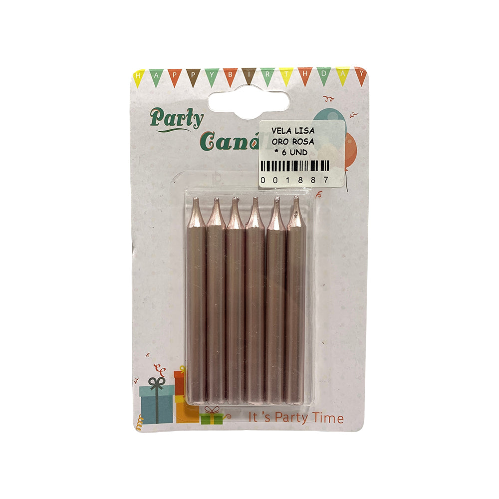 Vela Lisa Oro Rosa x6und