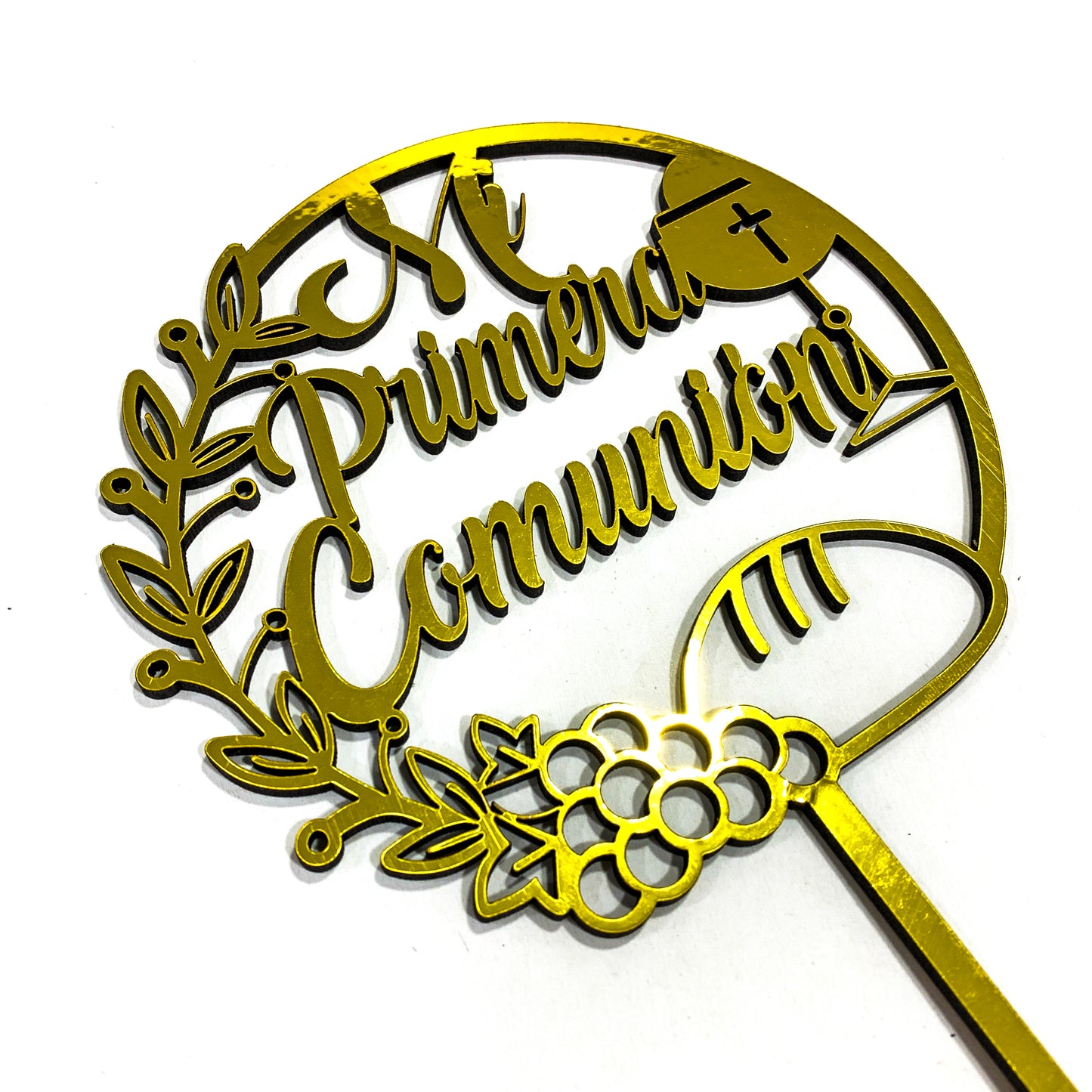 Topper Comunión Pequeño Dorado REF: CPD003