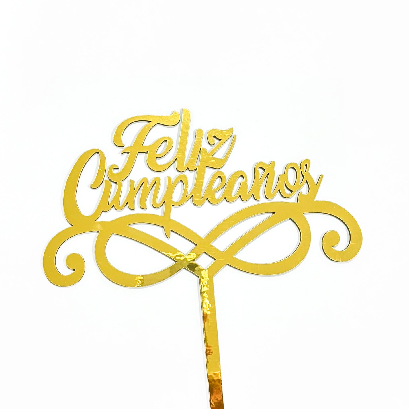 Topper Feliz Cumpleaños Dorado Grande REF: FCDG005