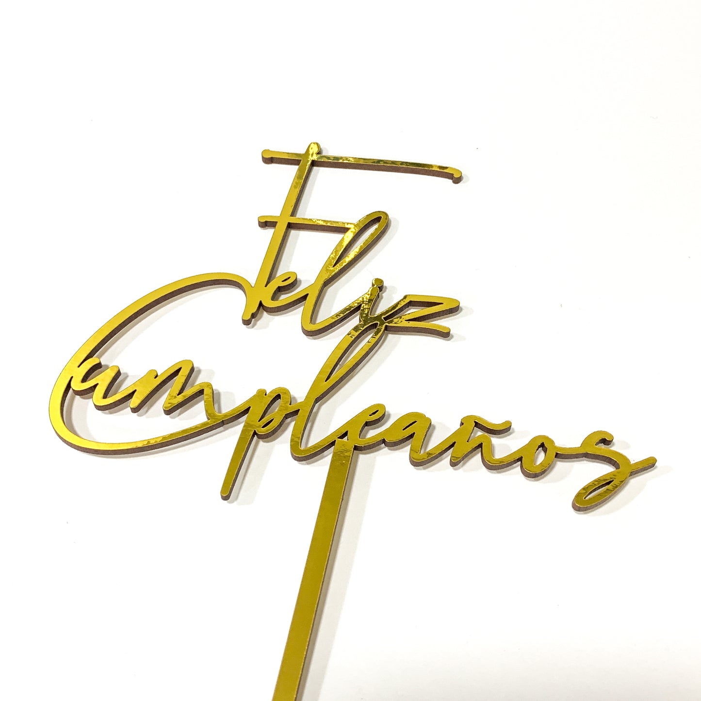 Topper Feliz Cumpleaños Dorado Grande REF: FCDG010