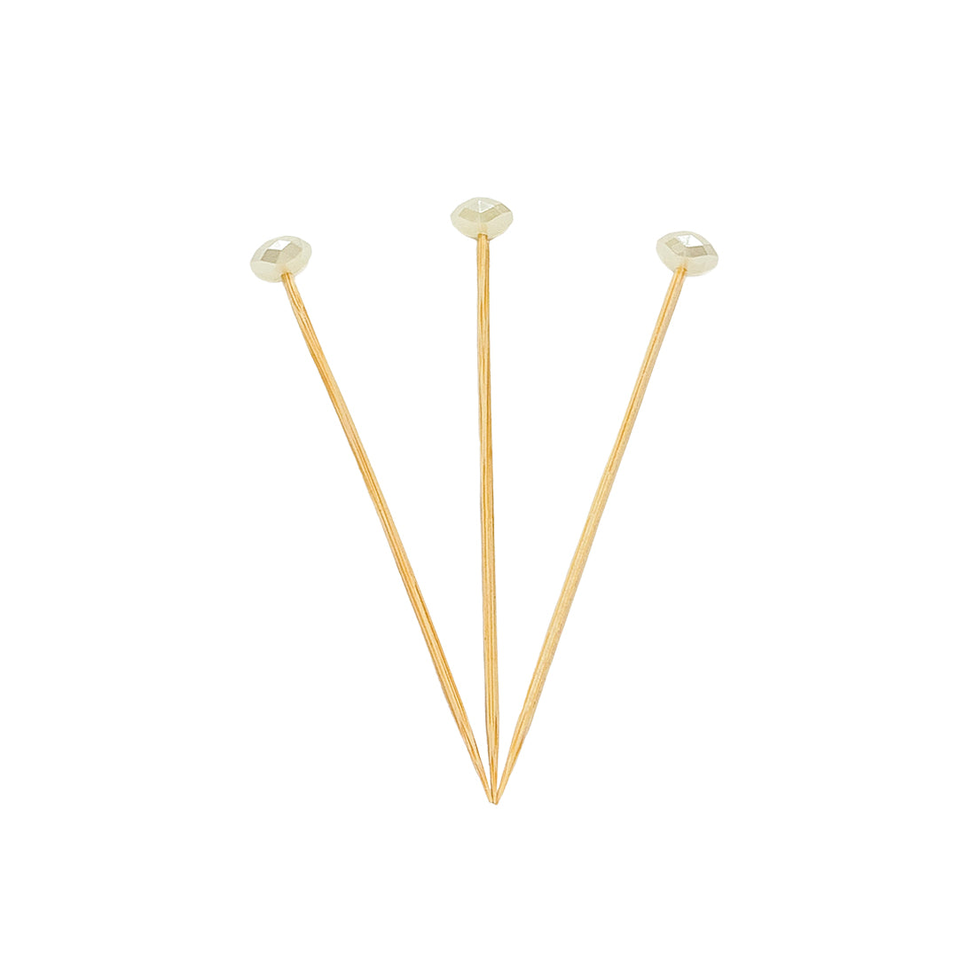 Pincho Decorado Diamante Blanco X20 Und