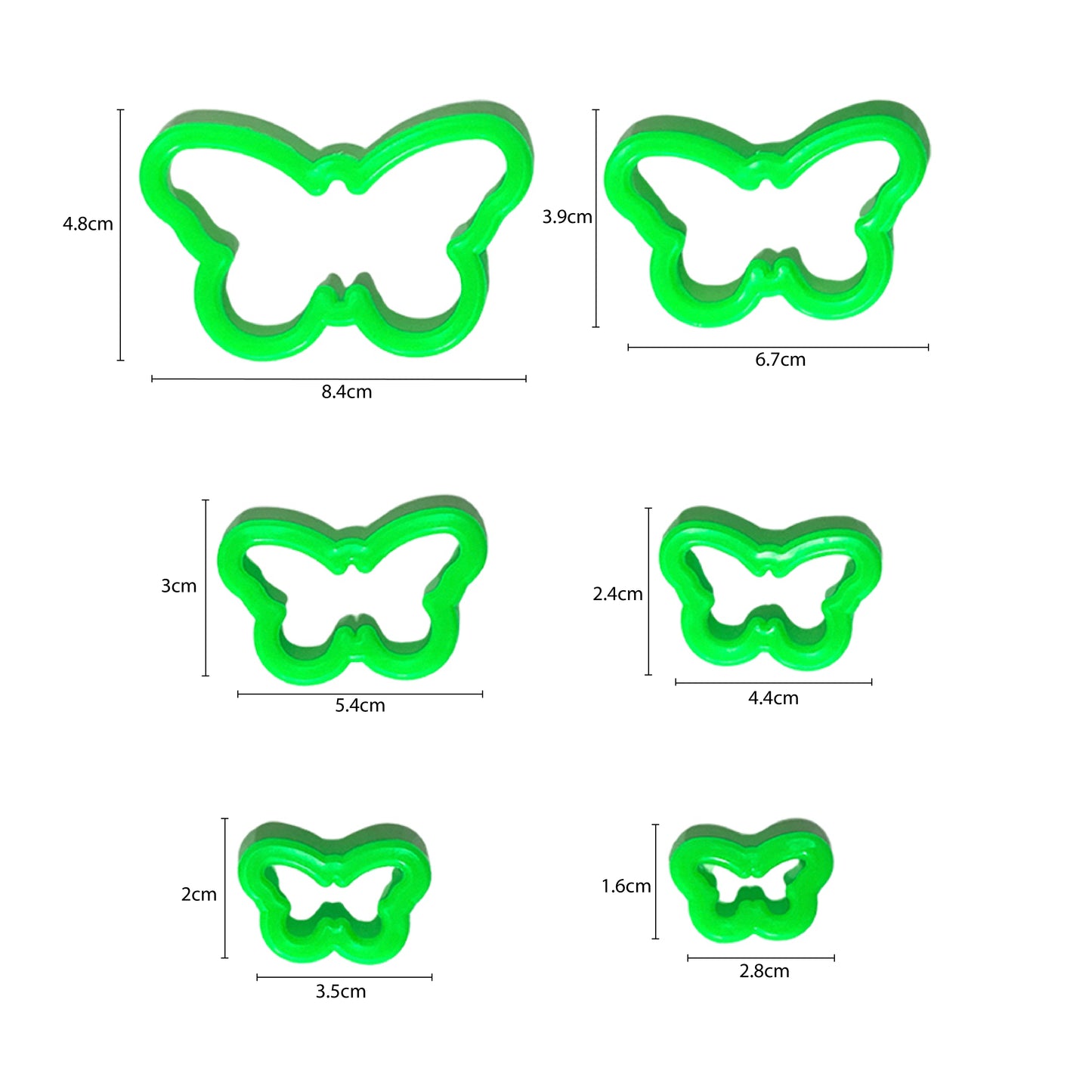 Set Cortadores Plásticos Mariposa x6und