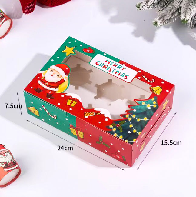 Caja Merry Christmas 6 Cupcakes x1und