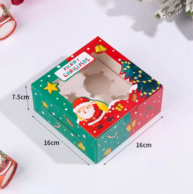 Caja Merry Christmas 4 Cupcakes x1und