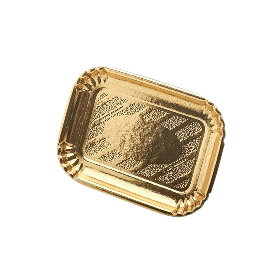 Bandeja Rectangular Dorada 21x15.5cm x1und