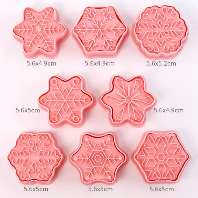 Set Cortadores de Navidad Copos x8und