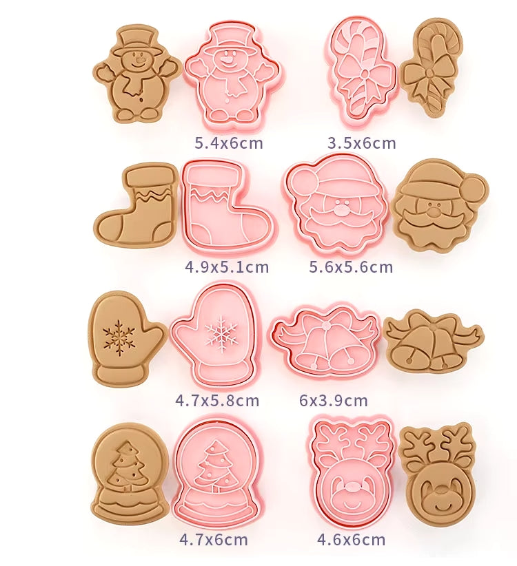 Set Cortadores de Navidad Figuras x8und