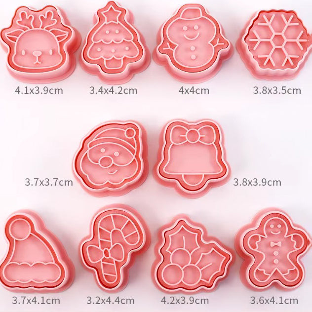 Set Cortadores de Navidad Figuras Pequeñas x10und
