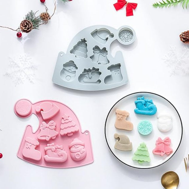 Molde Silicona Navidad Gorrito x7cav