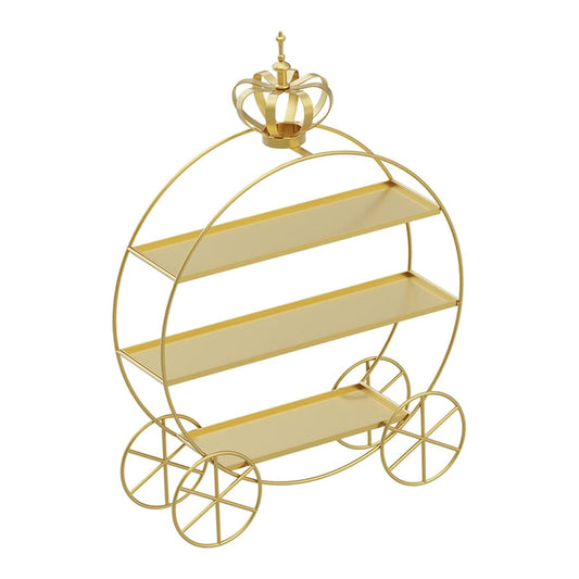 Exhibidor Rueda 3 Niveles Dorado