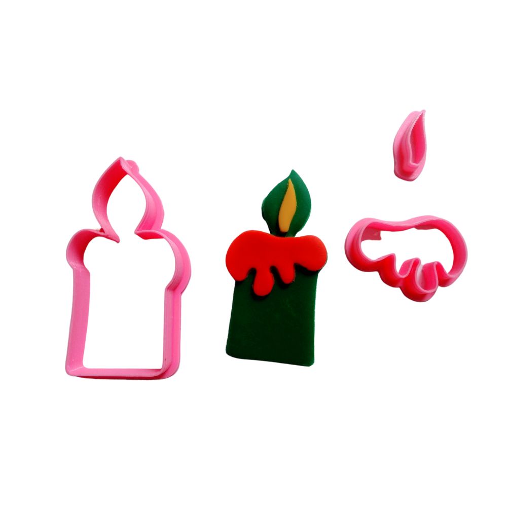 Cortador Plástico Vela de Navidad