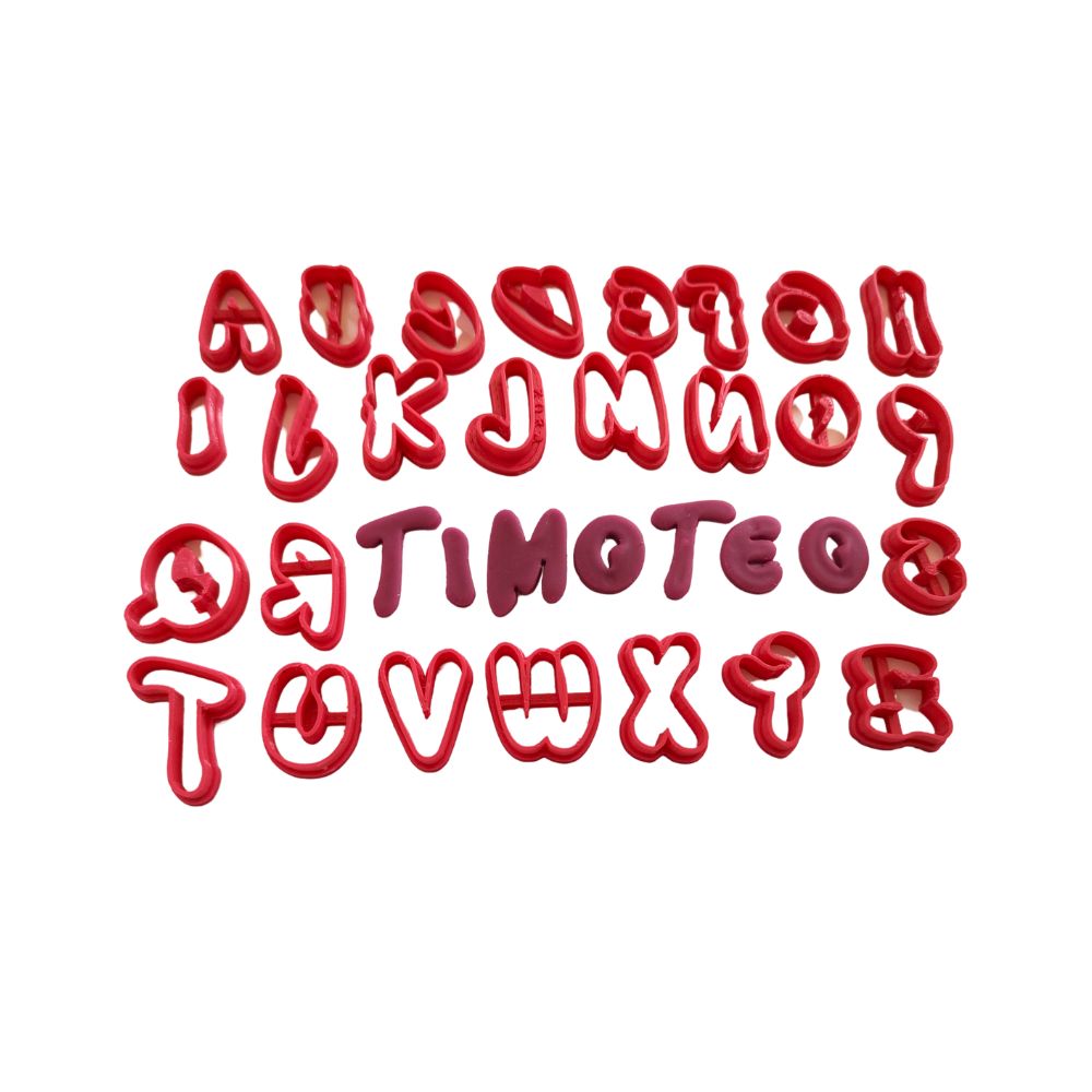 Cortador Plástico Letra Timoteo Mayúscula