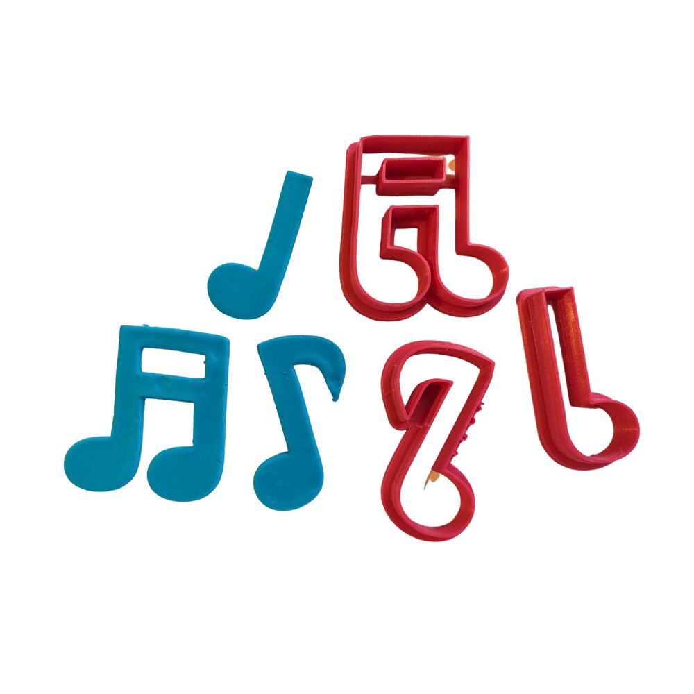 Cortador Plástico Notas Musicales