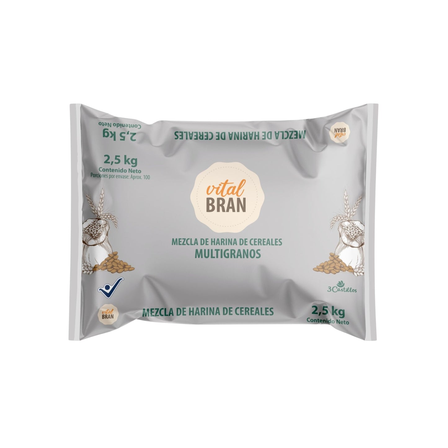Harina Vitalbran Multigranos 3 Castillos x2.5kg
