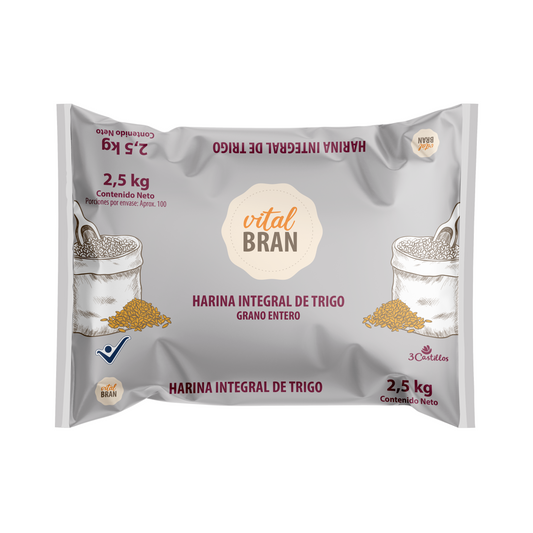 Harina Vitalbran Grano Entero 3 Castillos x2.5kg