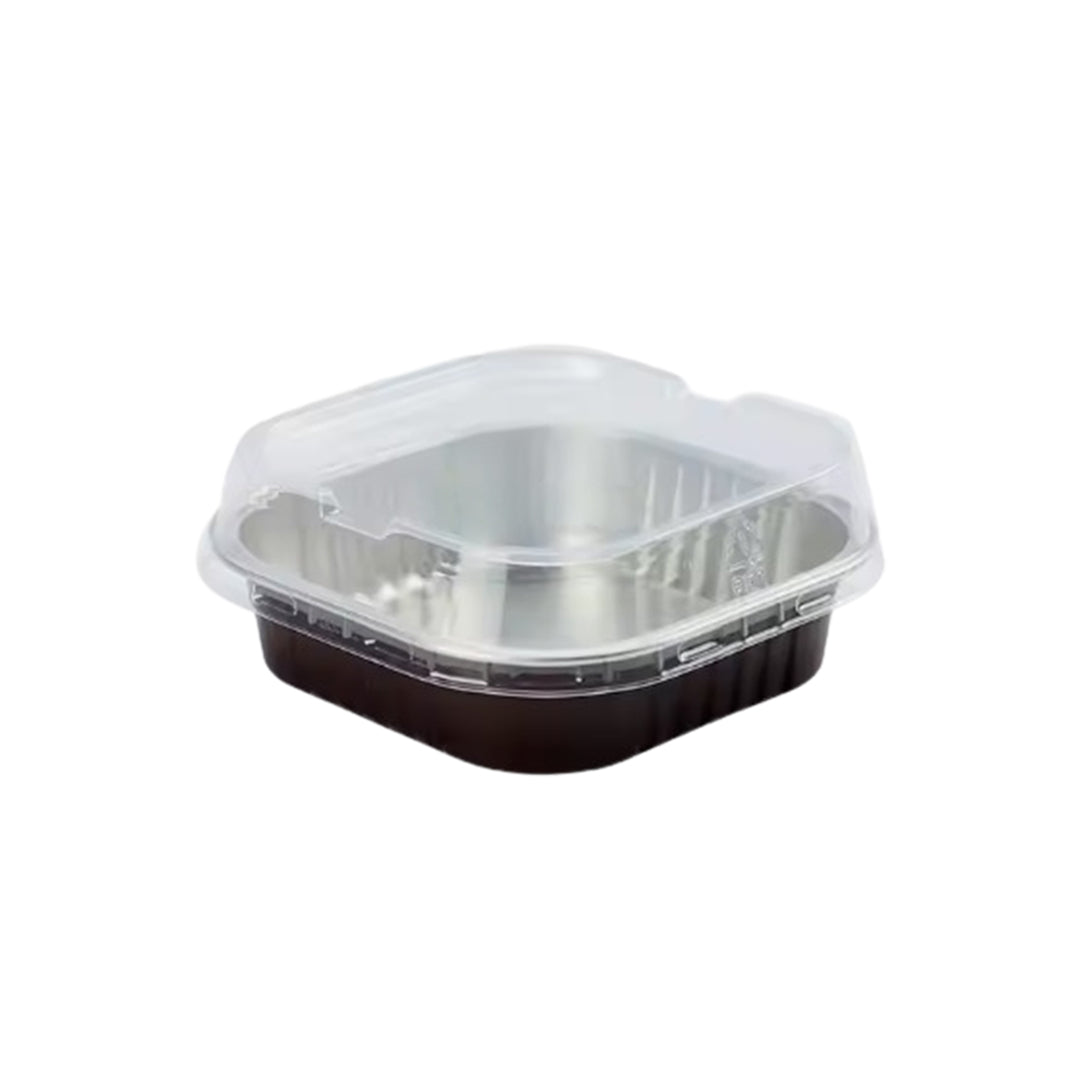 Mini Molde Cuadrado 220ml SW18 + Tapa x12und