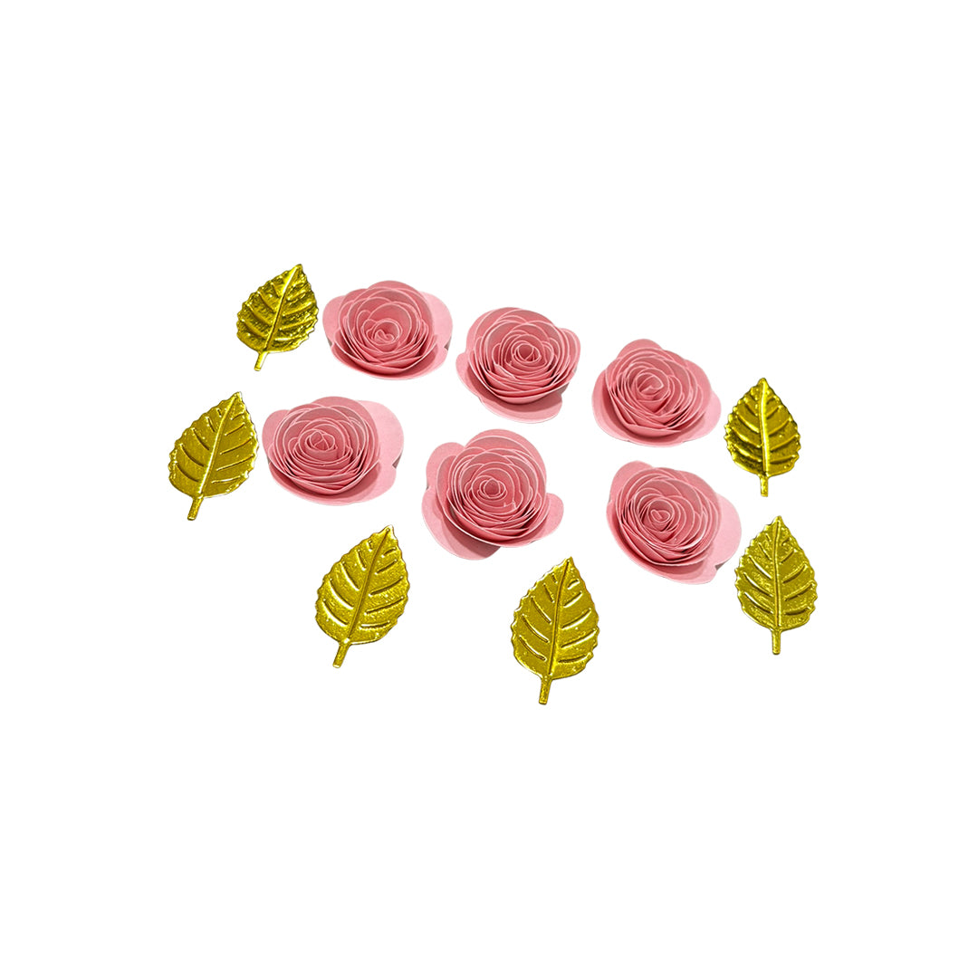 Aplique Rosas y Hojas x6und