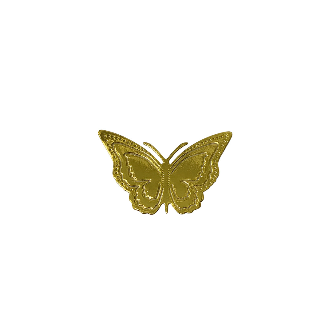Aplique Mariposa 3D Dorado x12und