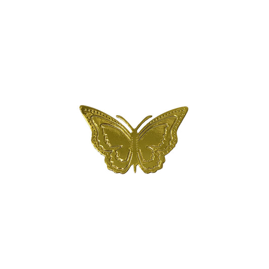 Aplique Mariposa 3D Dorado x12und