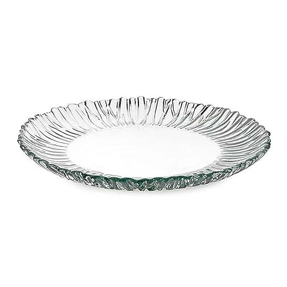 Plato Vidrio Borde Rizado
