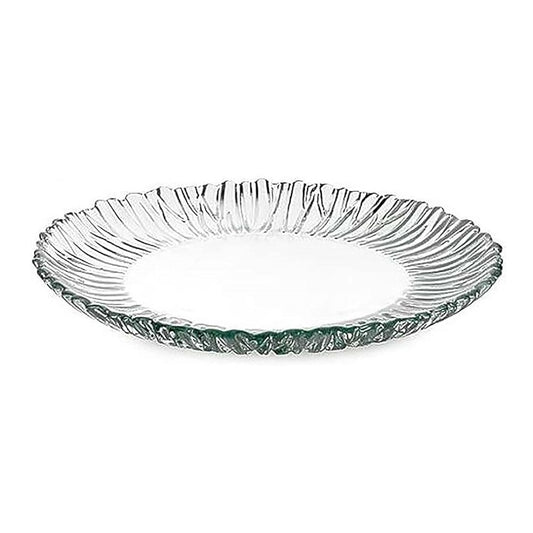Plato Vidrio Borde Rizado
