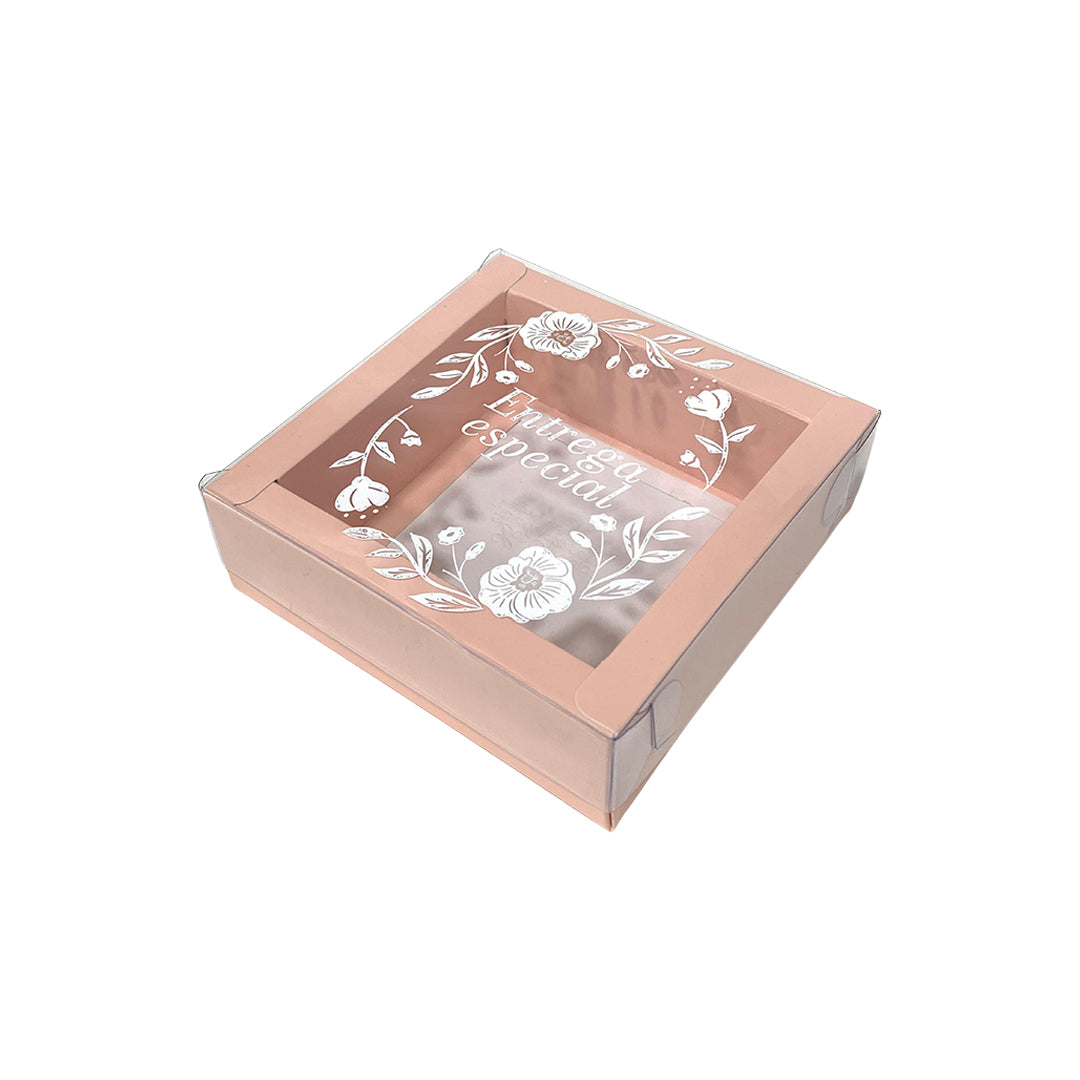Caja Entrega Especial Rosada 10x10x4cm x1und
