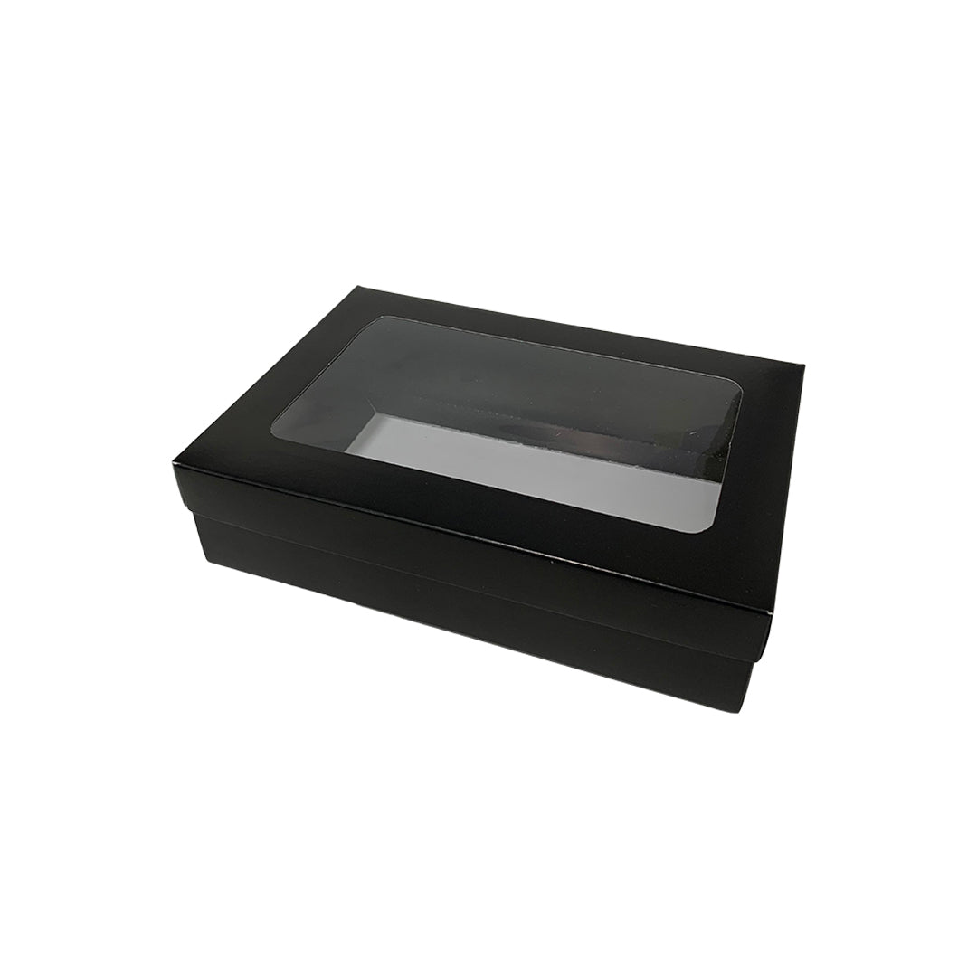 Caja Negra con Ventana (22.5x15x5cm) x1und