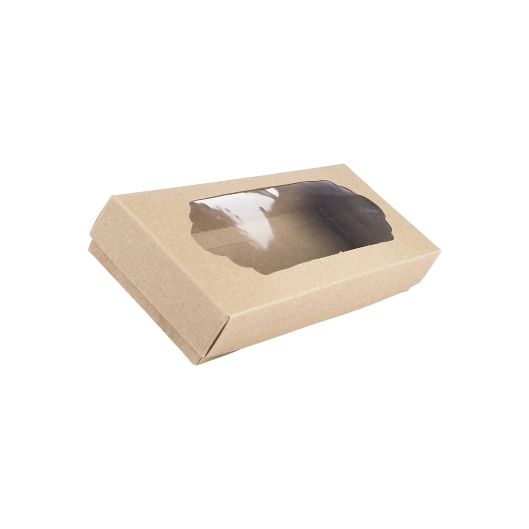 Caja con Ventana Color Kraft (11x8x3.5cm) x1und