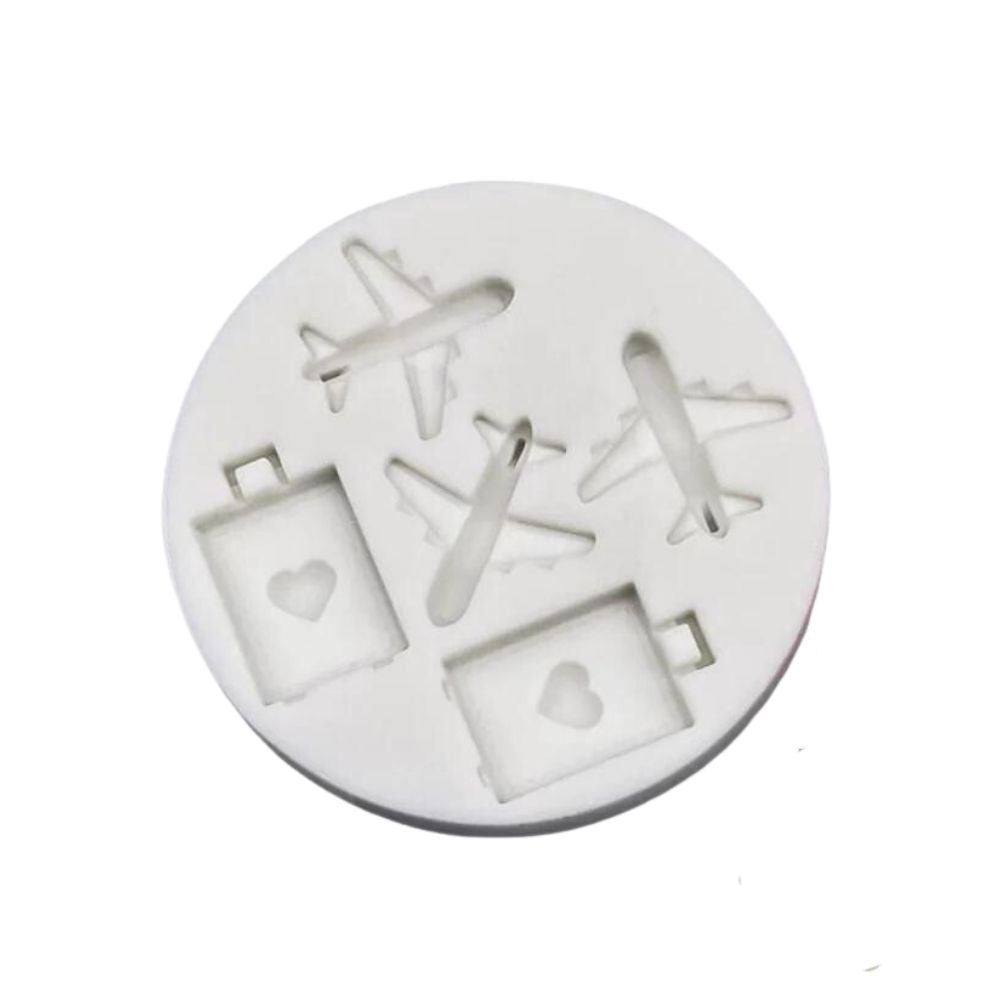Molde Silicona Aviones y Equipaje x5cav