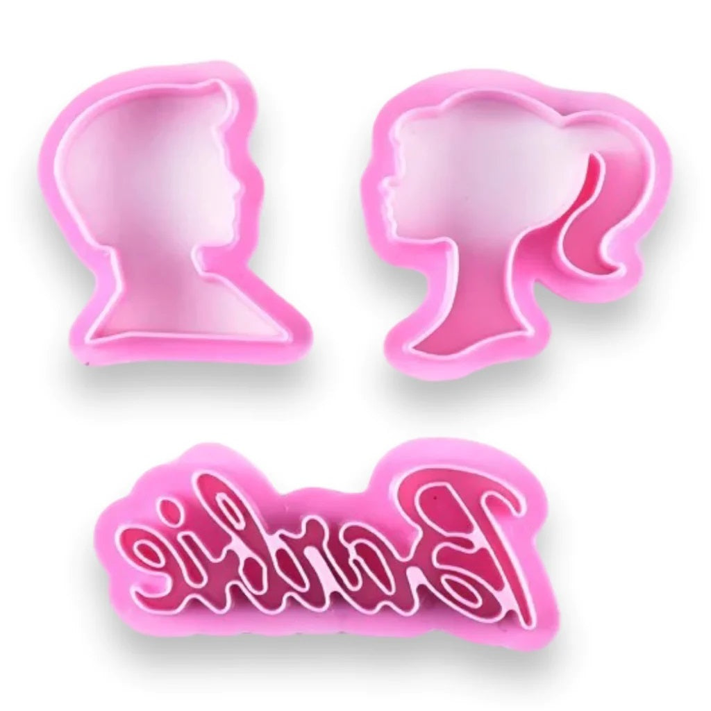 Set Cortador Silueta Barbie y Ken