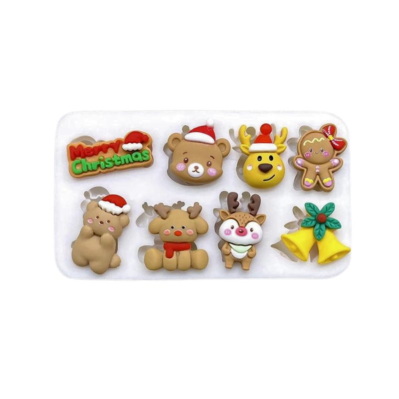 Molde Silicona Navidad Tierna x8cav
