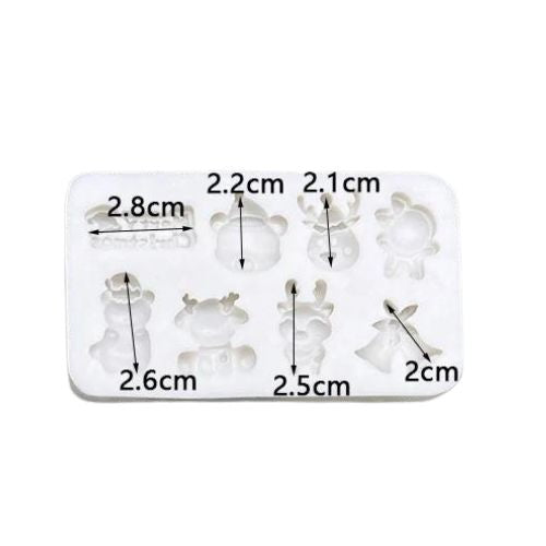 Molde Silicona Navidad Tierna x8cav