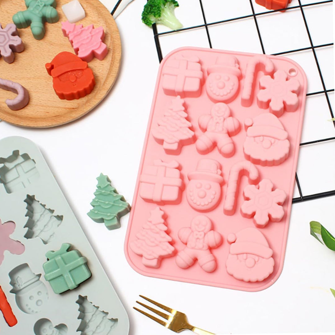 Molde Silicona Postre Navidad x14cav