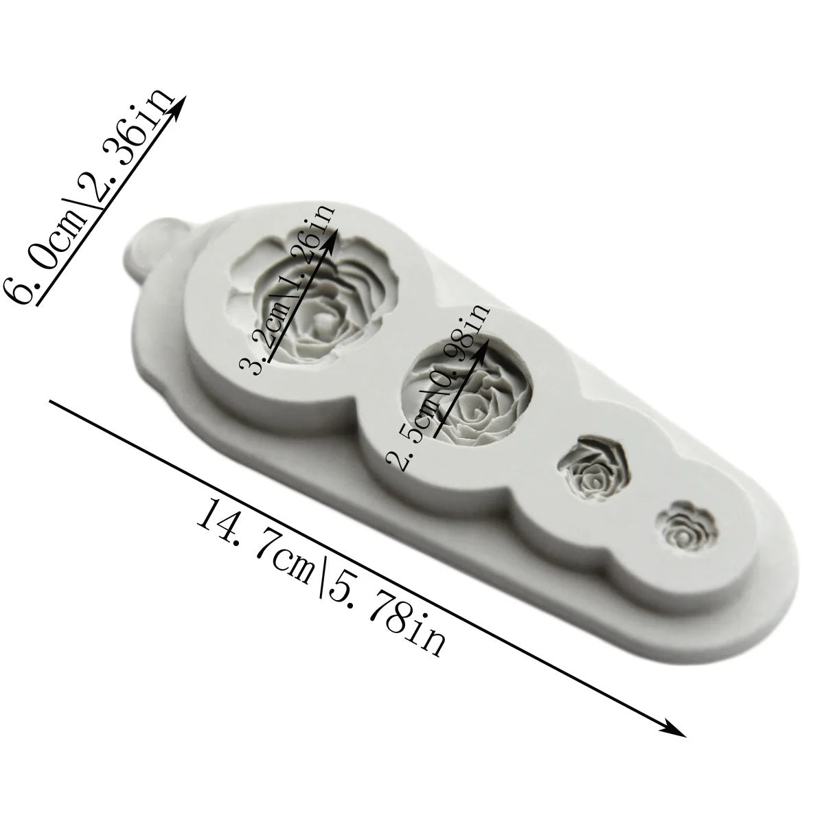 Molde Silicona Rosas Especiales x4cav